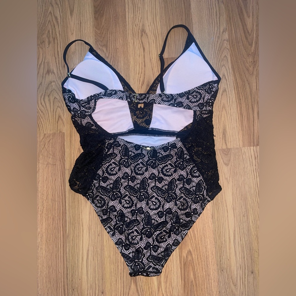 Betsey Johnson Black Lace swim - Picture 2 of 3
